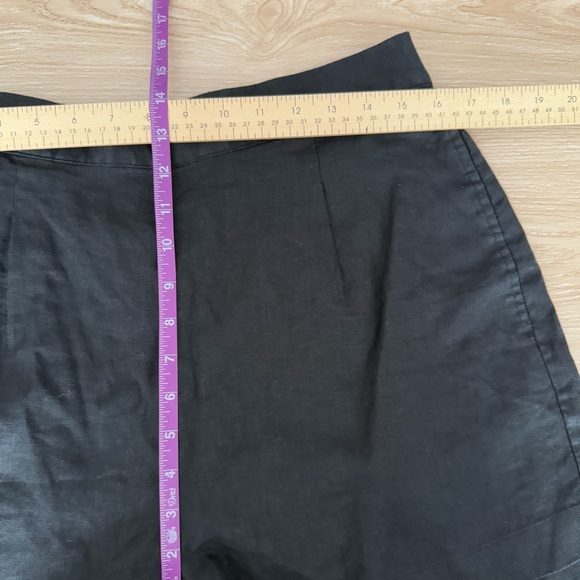 Madewell Large NEW Clean Pull-On Shorts Linen Black Classic Vacation Resort - Picture 6 of 7